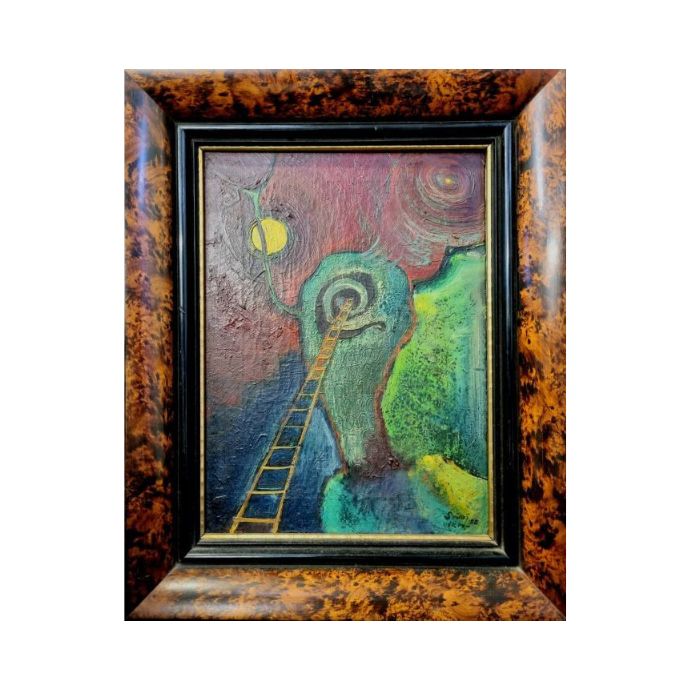 VIKTOR SNOJ 56' Olje na platnu "abstrakt" 35,5cm x 44cm