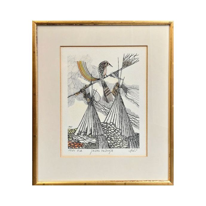 ADI ARZENŠEK grafika "Jesen prihaja" 34cm X 40 cm