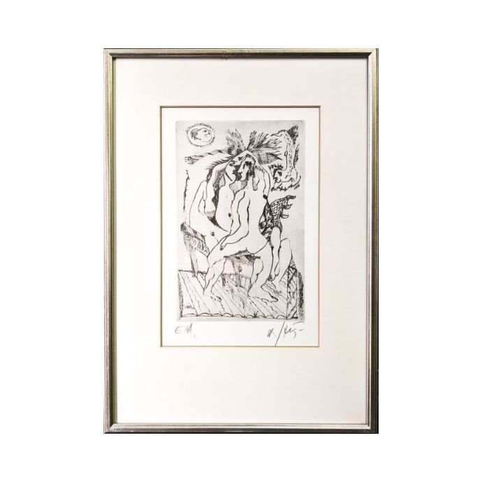 JOŽE HORVAT JAKI Grafika Erotika 37,50cm x 53cm