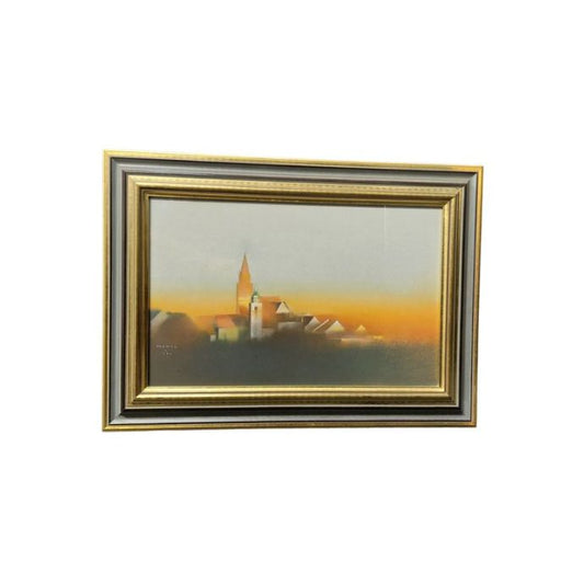 Dušan Premrl pastel "Kranj" 46 x 64cm