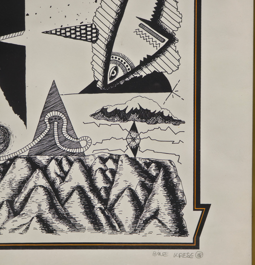 Albin Krese; serigrafija; abstrakt ; 37 cm x 41 cm