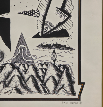 Albin Krese; serigrafija; abstrakt ; 37 cm x 41 cm