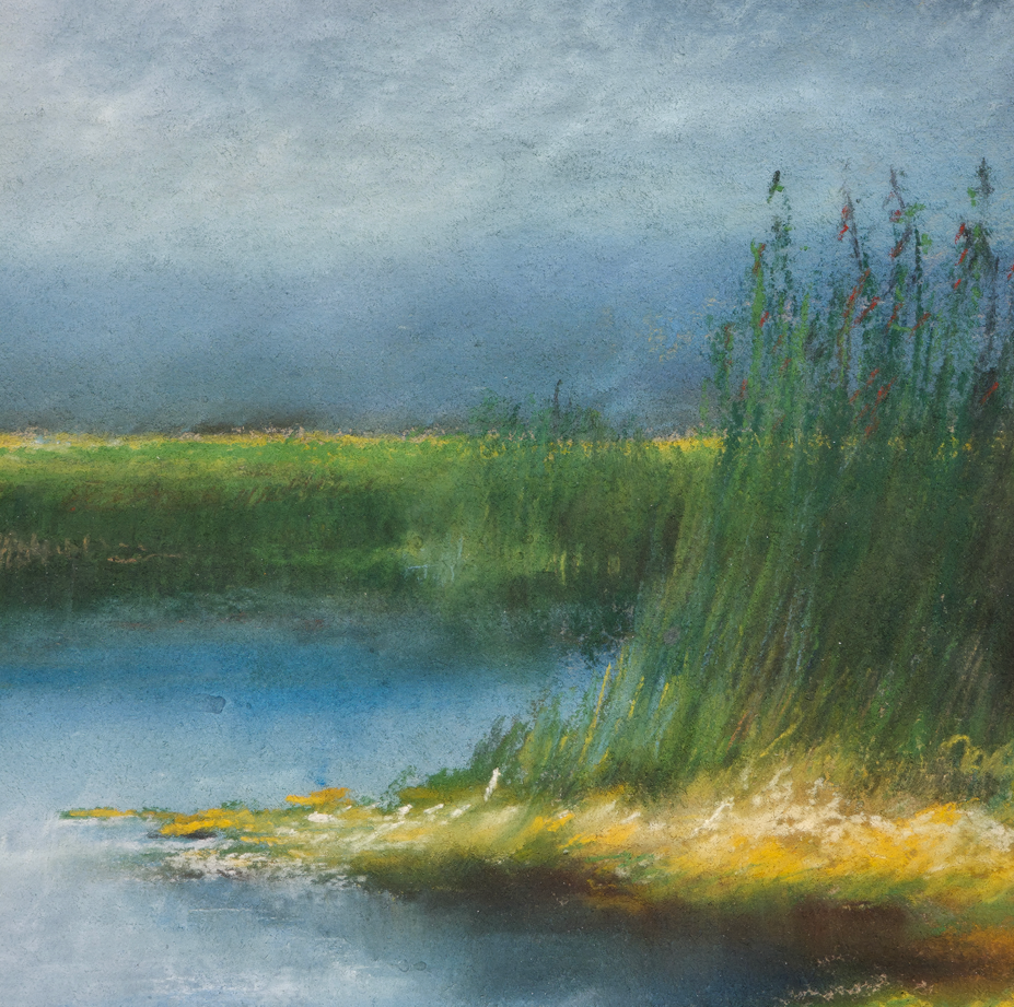 N/A; mešana tehnika; "Barje"; 61 cm x 51 cm