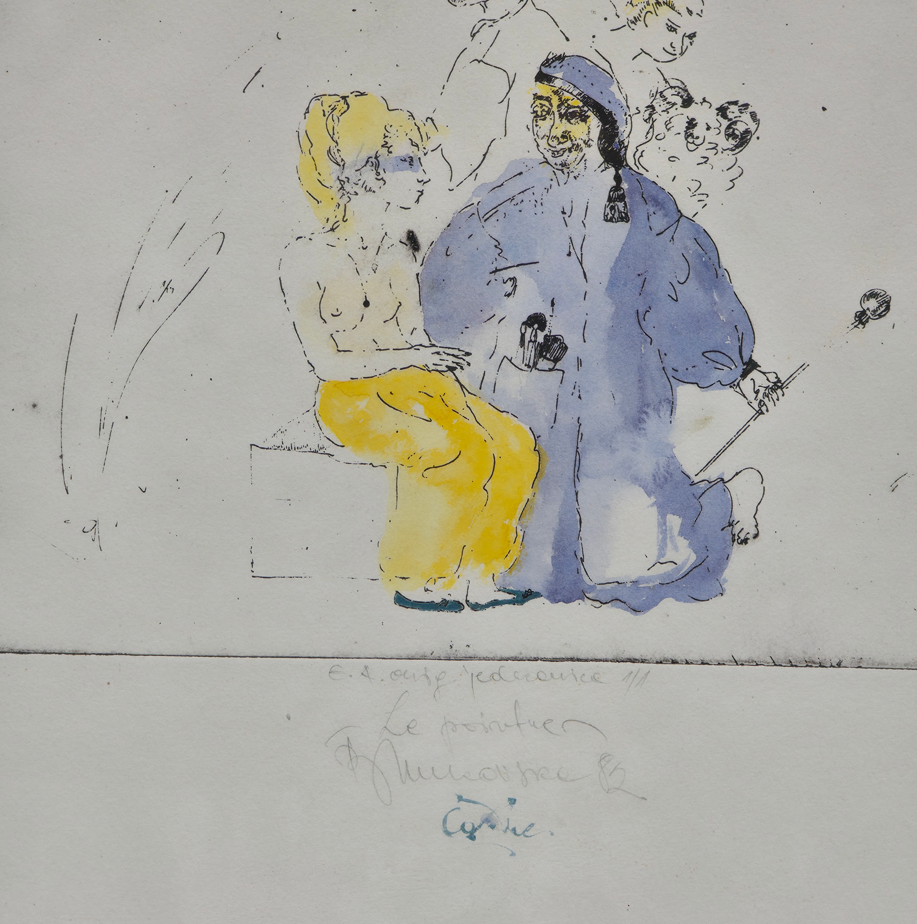 Biljana Unkovska; Jedkanica 1/1 E.A.; "Le painter"; 57 cm x 42 cm