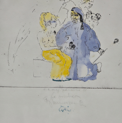 Biljana Unkovska; Jedkanica 1/1 E.A.; "Le painter"; 57 cm x 42 cm