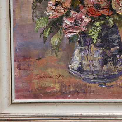 Jožica; Akril na platno; Tihožitje; 53 cm x 56 cm